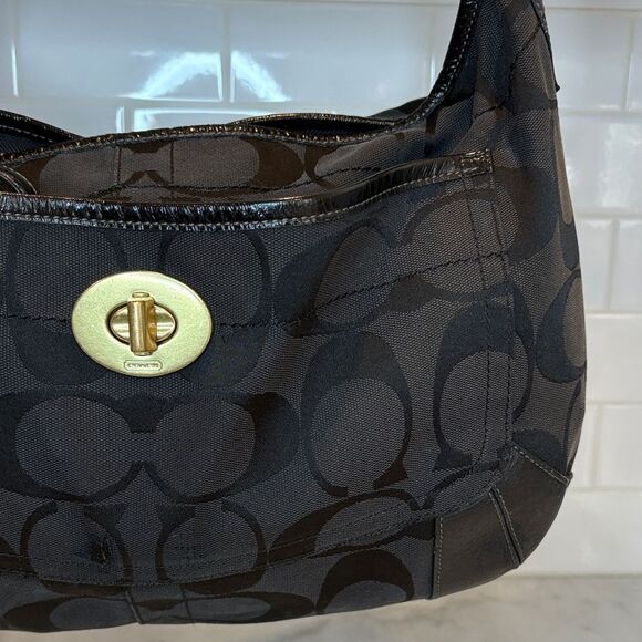 Coach Bag Purse Handbag Ergo Y2K Jacquard Signature Logo X-Large Soho Hobo - Picture 3 of 16